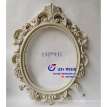 Moldura de espelho de parede oval em ABS decorativo